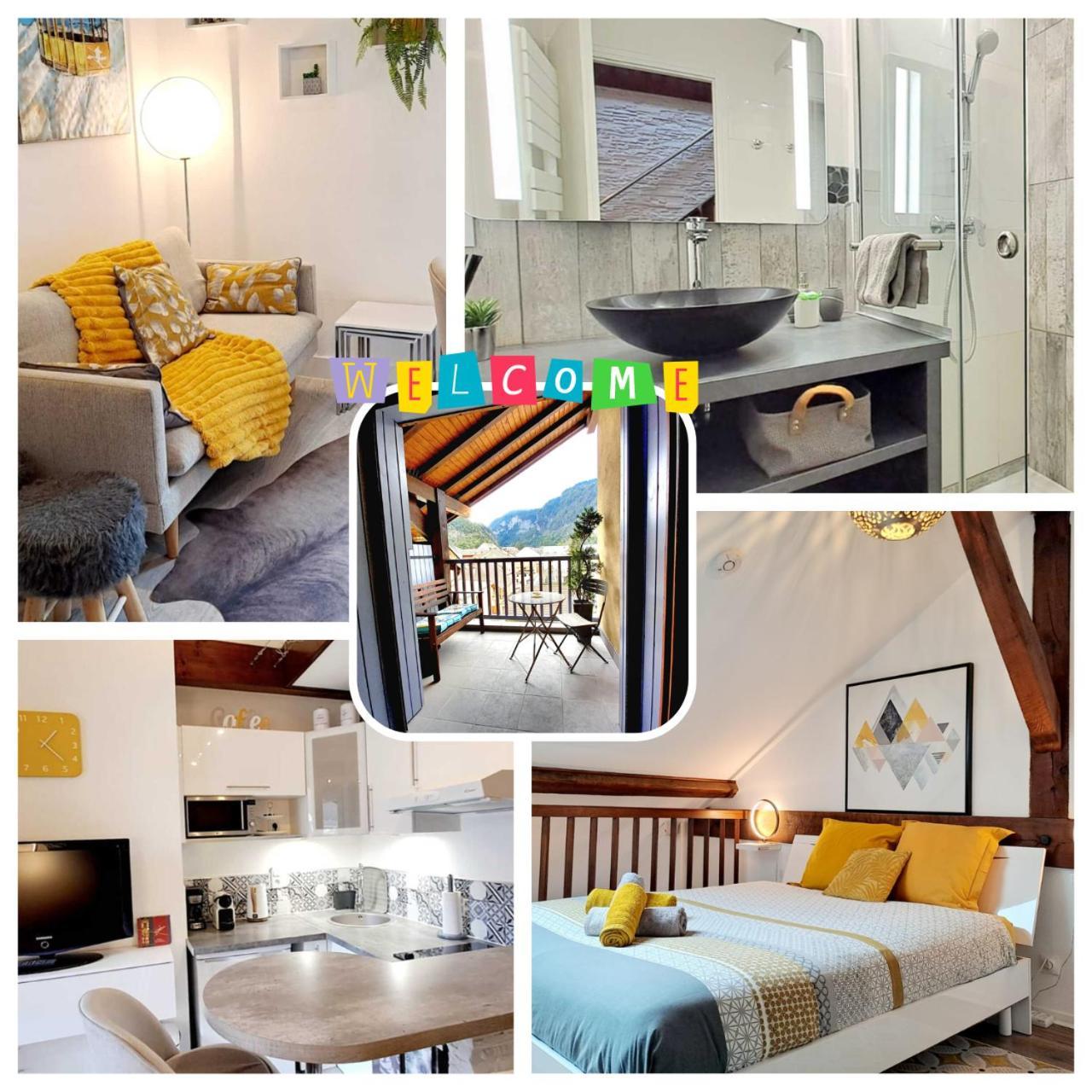 Yellow Home-By So'Serenityhome-Balcon Vue Montagne-Mezzanine Cluses Exterior photo